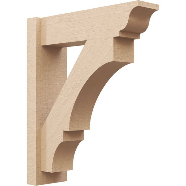 Ekena Millwork 6-in W x 20-in D x 24-in H Balboa Trad Rough Cedar Woodgrain TimberThane Outlooker, Primed Tan OUTUR060X20X24BOA04RCPR - main